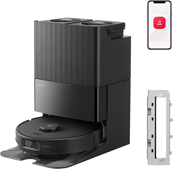 roborock Qrevo Edge S5A Robot Vacuum and Mop with Rubber Main Brush Cover Replacement