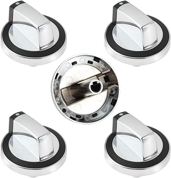 5 Pack W10284885 Range Surface Burner Control Knobs, Cooktop Knobs Replacement for Whirlpool Gas Range Stove Oven, Replace WPW10284885, PD00005137, PS11752001, 1874811, AP6018699, EAP11752001