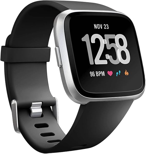 Wepro Sport Bands Compatible with Fitbit Versa 2 Bands for Women Men | Soft Band Compatible with Fitbit Versa Bands, Waterproof Breathable Replacement Wristband Strap for Versa Lite, Large, Black
