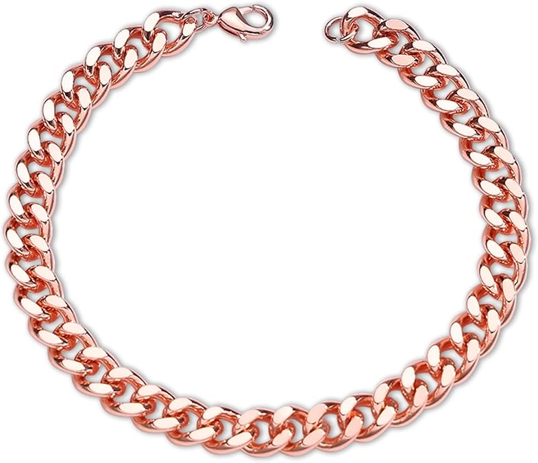 BioMag Cuban Link Bracelet for Men, 7.5"/8.3"/9" Length Copper Mens Curb Chain Wrist Bracelets Miami Hip Hop Jewelry for Men Women, 5mm/8mm/12mm Wide