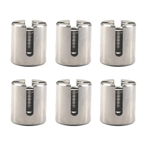 6 Pack Stainless Steel 2mm Cross Cable Clamps Wire Rope Cross Clamp Clips M8x2