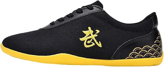 Women Adults Chinese Tai-Chi Wu Shu Kung Fu Shoes Tai Chi Shoes,Kungfu Shoes Men Non Slip Canvas Comfortable Lightweight Martial Arts Shoes(Size:34 EU/4 US,Color:Black)