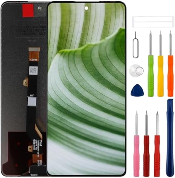 New LCD Display Replacement for Tecno Spark 20 Pro KJ6 LCD Screen Digitizer Assembly Replacement with Upgraded Repair Tools Kit-Black