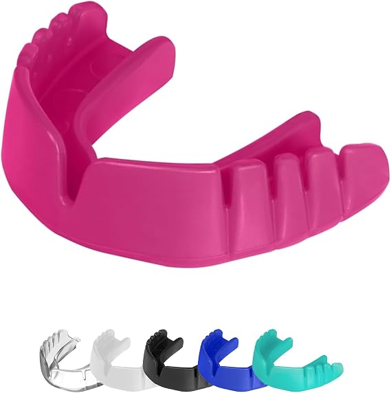 OPRO Snap-Fit Mouth Guard, Instant Fit (Hot Pink) Adult