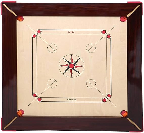 Carrom Board Jumbo 28mm Vintage Plywood Approved by Carrom Federation of India & International Carrom Federation
