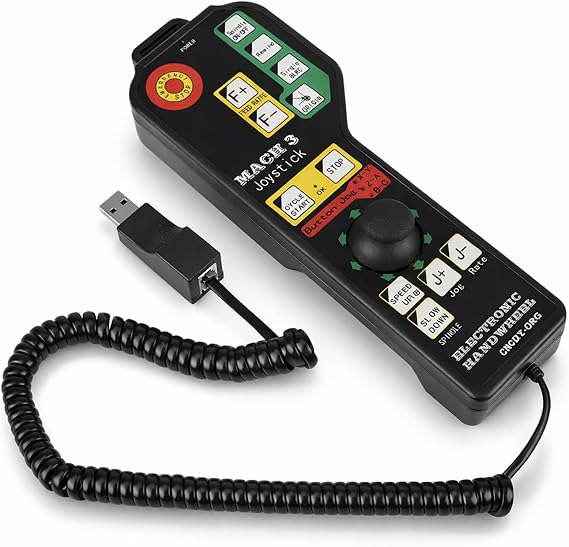 CNC Controller, USB Handbrake, Mach3, 6-axle CNC Engraving Machine Manual Controller with USB Connector for Mach 3 Manual Controller