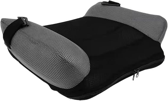 Inflatable Booster Seat Portable Backless Booster with Buckle & Carry Bag Blow up Breathable Seat Cushion for Travel Outdoor.