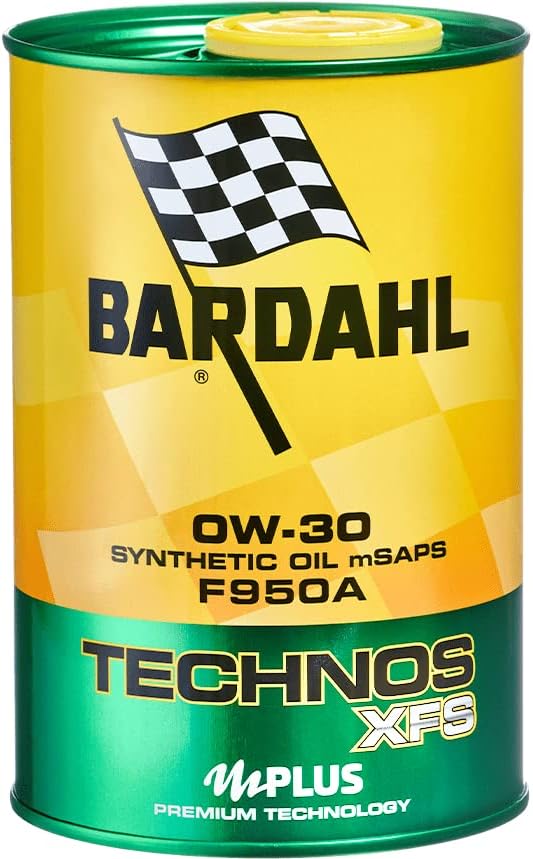 Bardahl Engine Oil, TECHNOS XFS 0W-30, 1.0 liters, F950A mSAPS Synthetic, for low emission energy efficient engines
