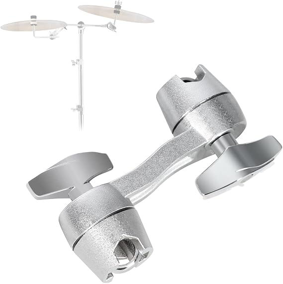 RANMING Adjustable Multi-Clamp 360 Rotating with Dual Adjustment Cymbal Clip Quick Release Cymbal Stand Mount Cymbal Stand Multi-clamp for Cymbal Arm Cowbell Stands & Holders