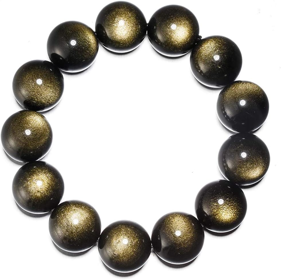 Gold Sheen Obsidian Bracelet Talisman Bead Divine Masculine Within
