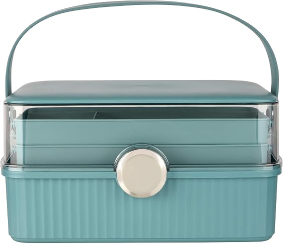 Artist's Loft Storage Box Multi-Tier Craft Organizer with Compartments, Multi-Color, Medium 13.5" x 8" x 7", 1 Pack