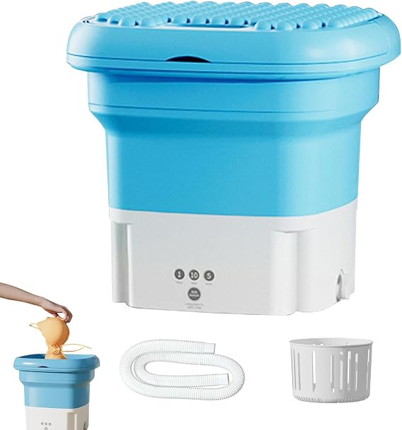 Mini Washing Machine, Folding Washing Machine, Small Washing Machine, With Dehydration Function, Portable Washing Machine, Semi-Automatic, Ultrasonic, 2.8 L Capacity, Portable, Water Saving, Energy
