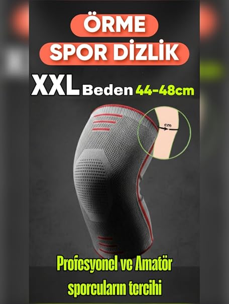 XXL beden 1 li 3D Örme Sporcu Dizlik – Ağrı Azaltıcı, Diz Koruyucu Nefes Alabilir, Kompresyon Destekli, Kaymaz, voleybol,fitnes,basketbol,doğa sporları