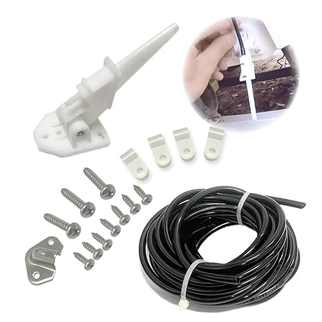 Marine Boat Speedometer Pitot Tube Kit, Universal Automatic Kick up Pitot Assembly Up to 80 MPH, Include 20 feet PVC Tubing