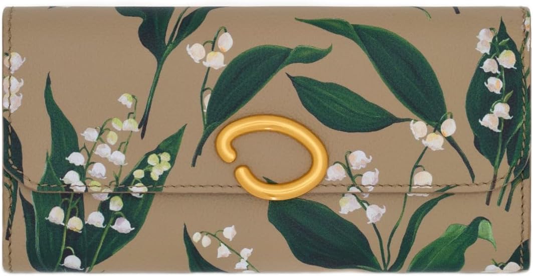 Lily of the Valley-Printed Continental Wallet