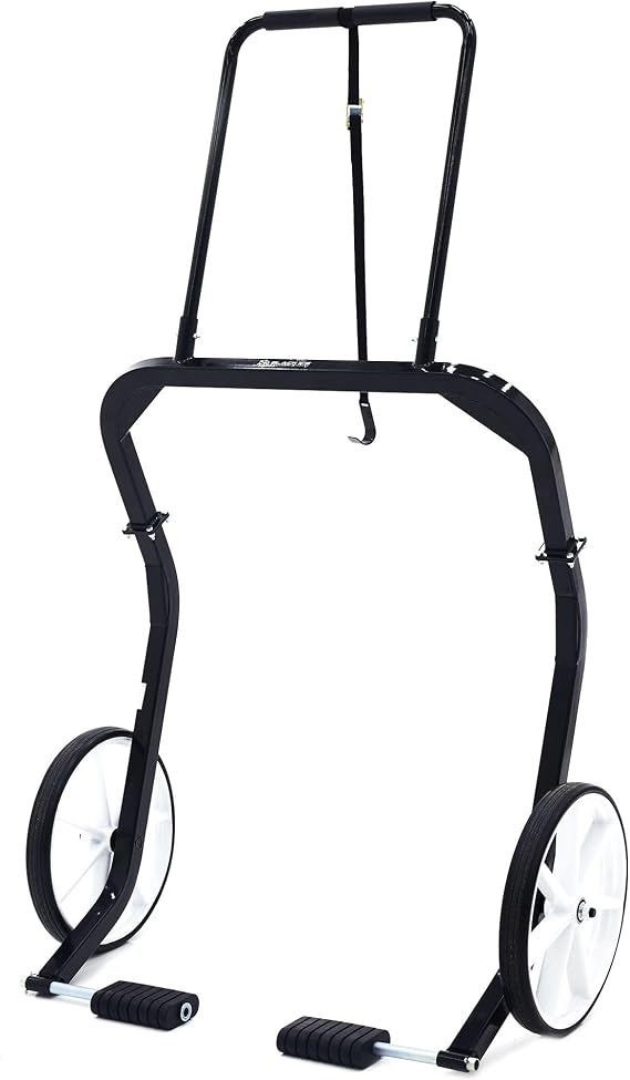 Black Ice Snowmobile Dolly Lift 750 lb. Capacity Easy Move Tires and Leverage Handle for Garage or Shop