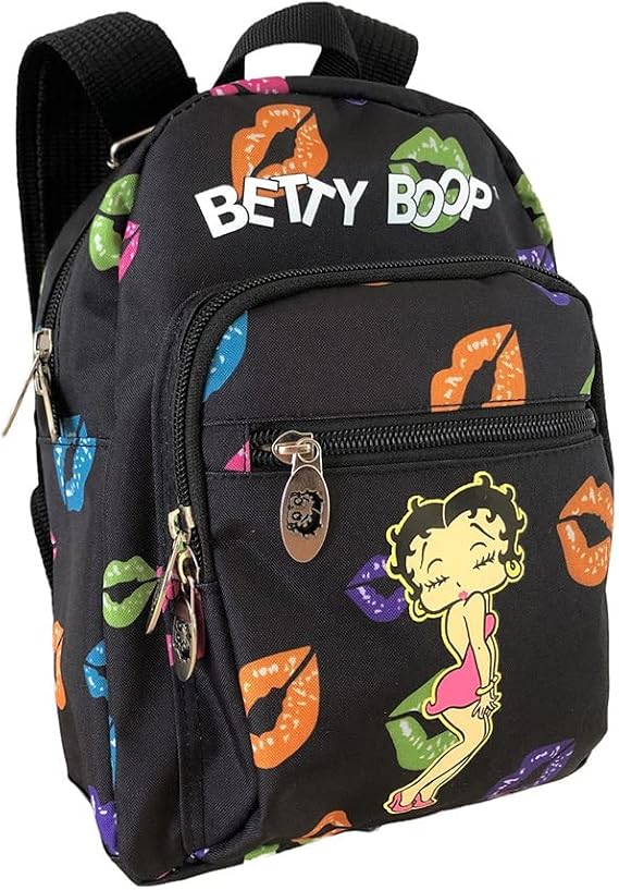 Canvas Cute Mini Backpack (Black: Flirt)