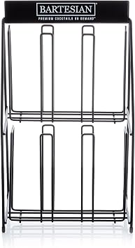 Bartesian Cocktail Capsules Holder Rack - Against-The-Wall Cocktails Capsule Storage Organizer Dispenser for Up to 36 Capsules - Home Bar Accessories for Cocktail Maker Machine - 10" x 6" x 16"