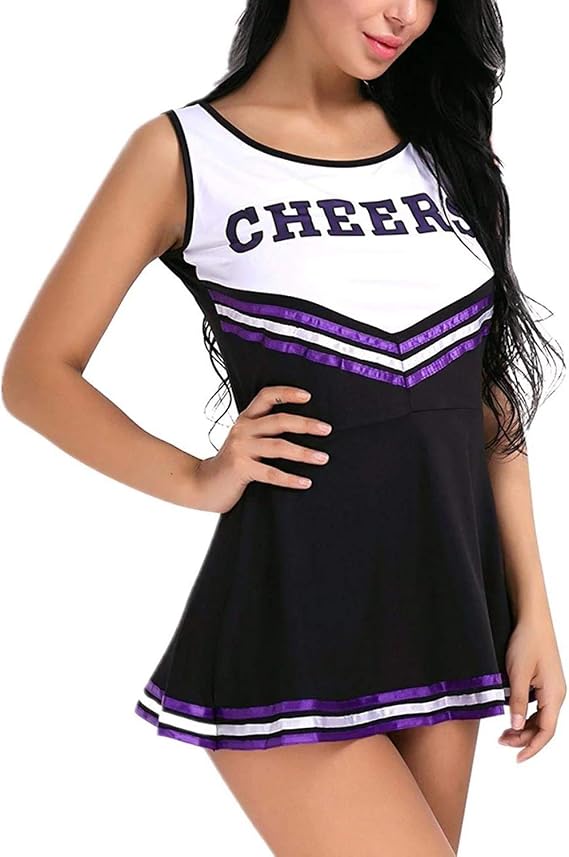 Women's School Musical Party Halloween Cheerleader Costume Fancy Dress Uniform Outfit