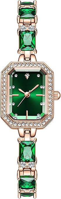 ADSBIAOYE Women's Watches Luxury Square Vintage Diamond Dress Watch Fashion Ladies Crystal Bracelet Waterproof Quartz Wrist Watch