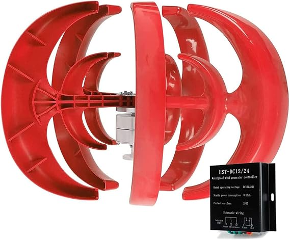 Low Noise 14000W Vertical Energy Wind Turbine Generator 12V 24V 48V Off-Grid Power Waterproof Windmill Wind Generator for Solar Power Generation System,12v