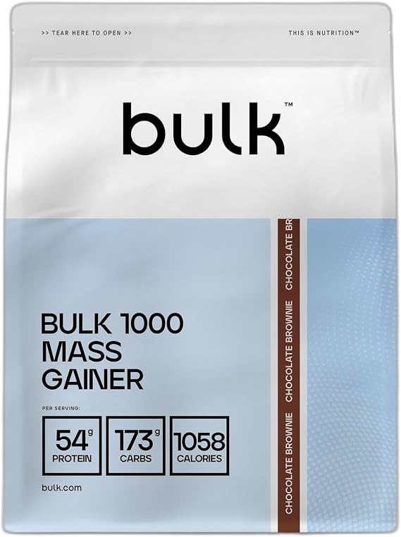 Bulk 1000 Mass Gainer Powder, Chocolate Brownie, 2.5kg