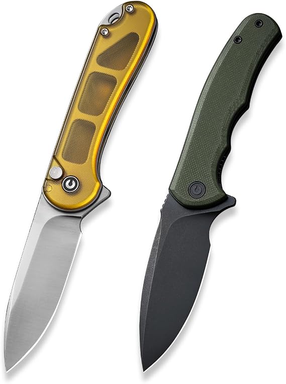 CIVIVI Button Lock Elementum II Bundled with Mini Praxis, Great EDC Knife Set