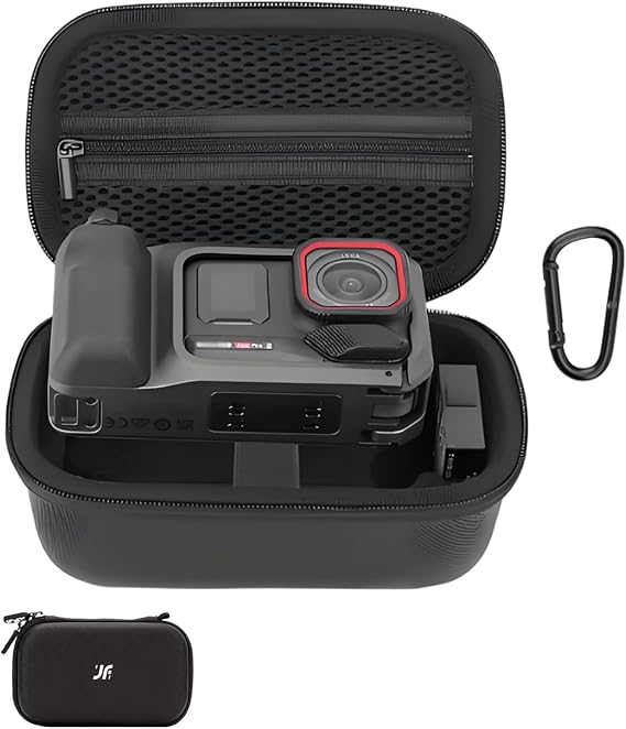 Carrying Case for Insta 360 Ace Pro 2 Xplorer Grip Pro Kit, Storage Travel Bag for Camera, Grip & Quickly Release Adapter and Other Accessories (S-Black)