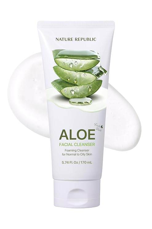 Nature Republic Fresh Herb Aloe Cleansing Foam (170ml / 5.74 fl Oz)