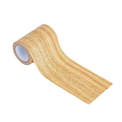 5 Yards Wood Grain Repair Tapes Wood Colored Stickers Self Adhesive Wood Grain Repair Patch Durable Multi-Use Adhesive Patch Gold Upholstery Wood Duct Tape for Doors Floor Furniture