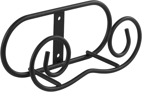 Spectrum Decorative Plate Hanger For The Wall Displaying China Saucer Picture Frames & More, Easy to Mount Heavy Duty Sturdy Steel Metal Plate Wall Hangers for Display, Black