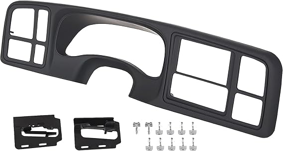 HECASA Double Din Truck Dash Kit Compatible with 1999-2002 GM Full-Size Trucks SUV's Silverado Sierra Car Stereo Radio Replacement for 15731974 15772850 (Matte Black)