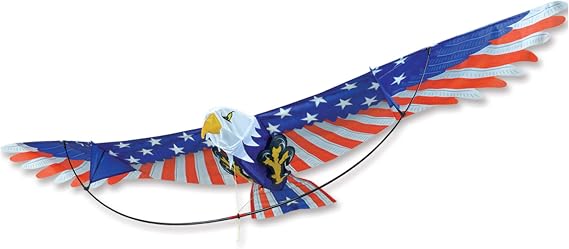 Premier Kites 7 Ft Patriotic Eagle 3D Kite Big Kite for Adults and an Easy to Fly Kite for Kids | Large Eagle Kite Has a Huge 86 inch Wingspan and a 41 inch Body