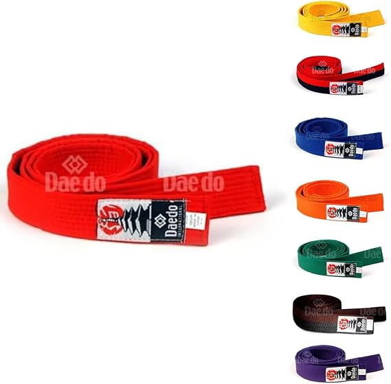 Daedo Taekwondo Color Belt for Adults and Kids, 280 cm/110" Length - Perfect for Martial Arts, Karate, and Taekwondo Training