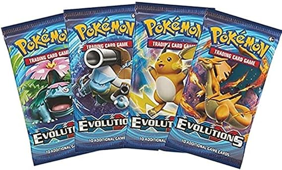 Pokemon XY Evolutions Booster Pack Lot - 4 Packs