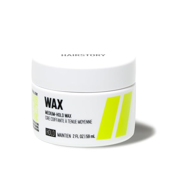 Hairstory Medium Hold Hair Styling Wax for All Hair Types 2 oz Jar