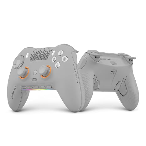 SCUF ENVISION PRO WIRELESS V2 (2025) PC Only Gaming Controller Light Gray | Anti-Drift Thumbsticks, Five Remappable G-Keys, Remappable Back Paddles, Instant Triggers
