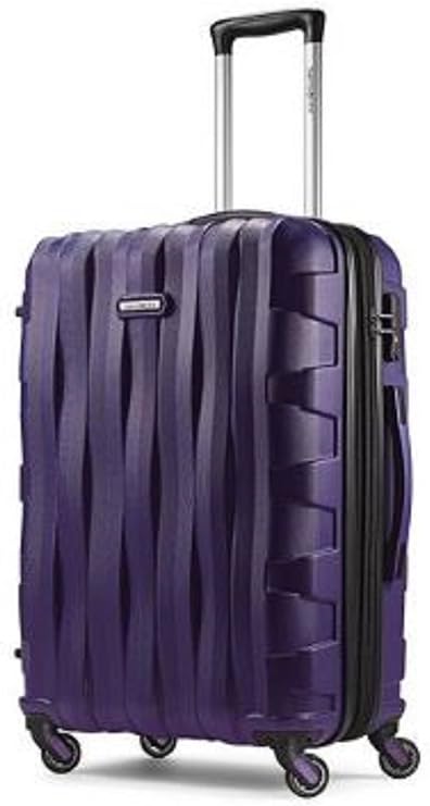 Samsonite Ziplite 3.0, 20in Carry-on, Hardside Spinner Luggage telescoping_handle(Deep Purple)