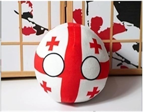 Poland Countryball Ball Plush National Ball States United Poland Switzerland Netherlands Poland Ball Flag Pendant Pillow 20cm(7.9 inches) (Color : Georgia, Size : 20cm)
