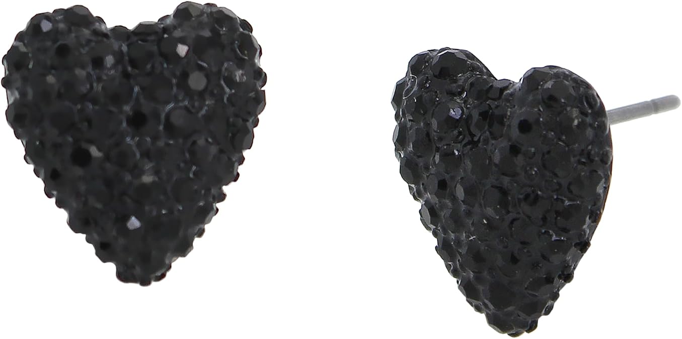 Betsey Johnson Heart Stud Earrings