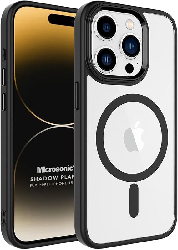 Microsonic Kılıf Apple iPhone 15 Pro için Magsafe Shadow Planet Siyah [iPhone 15 Pro ile Uyumlu Kılıf - Siyah]