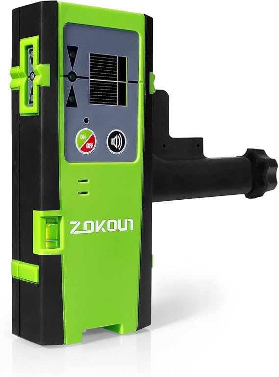 DC12G laser receiver ONLY use with Zokoun Line Laser Level(AK1CG/AK2CG/AK360G, IE12/IE16/IE16R, 93T/GF120),50m/164ft (Turn on) Outdoor Pulse Mode
