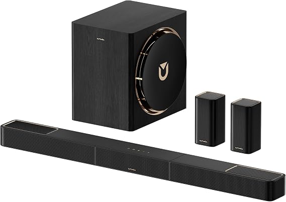 ULTIMEA 7.1.4ch Professional Wireless Sound Bar System for TV, Skywave X60