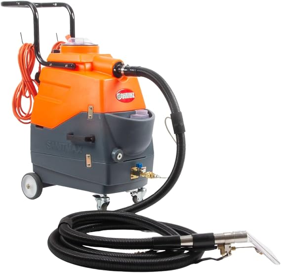 Commercial Heated Carpet & Upholstery Extractor Machine, 160 PSI Hot Water Cleaner, 1.34 HP Vacuum, 149F Heater, 4.8-Gal and 5.3-Gal Dual Tanks for Auto Detailing, Furniture & Carpet