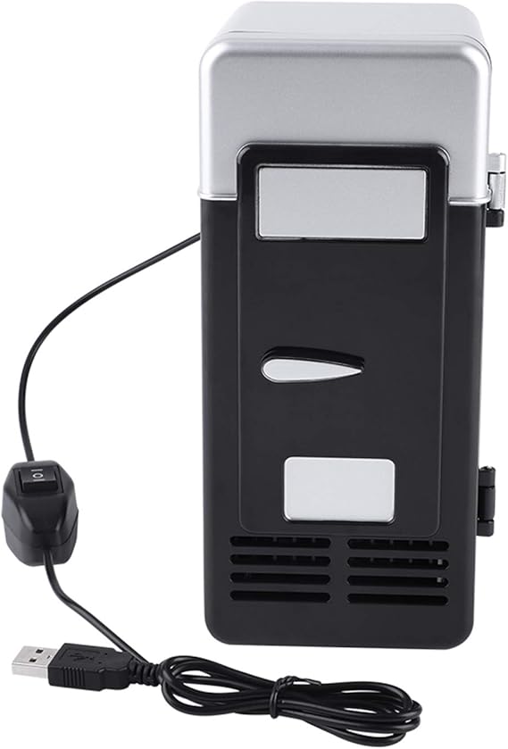 Portable Mini Fridge, Quiet 12V Car Refrigerator for Camping, Truck, RV, Boat, Picnic, and Outdoor Travel, Electric Cooler Box with Freezer Function (Black)