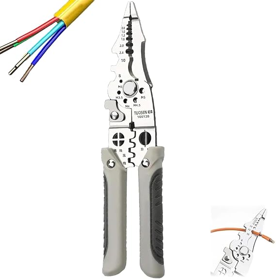 Multifunctional Wire Stripper Cable Cutter Adjustable Automatic Wire Stripper Portable Wire Stripper Tool for Cutting Electrical Cable
