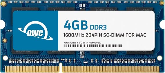 OWC 4GB PC12800 DDR3L 1600MHz SO-DIMM Memory RAM Upgrade Compatible with 2011-2015 iMac, 2011-12 Mac mini, and 2011-2012 MacBook Pro (Non-Retina Display) Models (OWC1600DDR3S4GB)