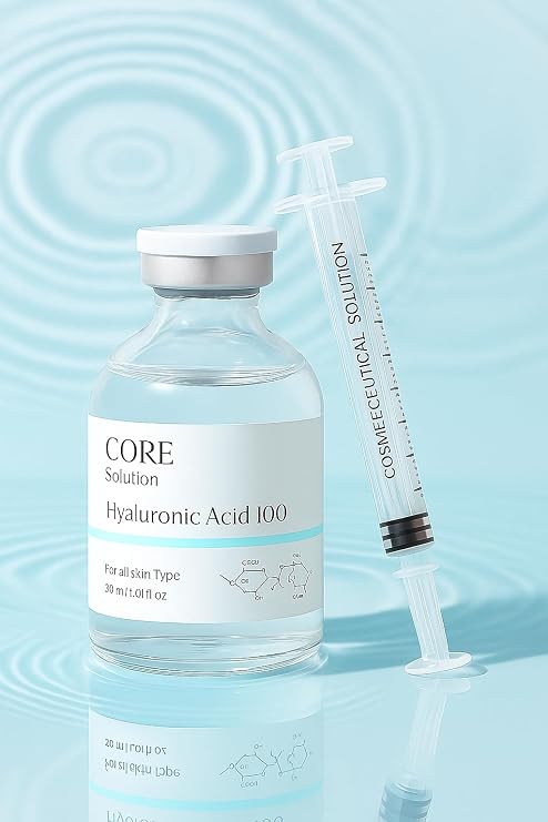 FEEL MATRIGEN Hyaluronic Acid 100 Ampoule Deep Hydration Serum for Dry, Dehydrated, or Sensitive Skin 30mL + Needleless Syringe