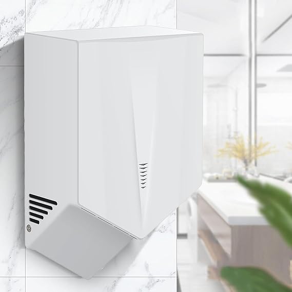 Commercial Wall Mounted Hand Dryers,Commercial Wall Mounted Electric Hand Dryers,6-10 Seconds to Dry,1500W Electric Automatic Sensor Hand Dryer,for Kitchen, Bathroom & Toilet White