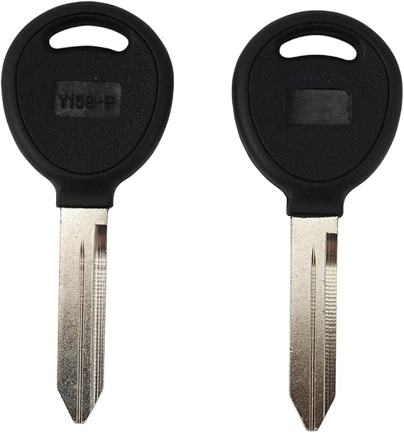 (5-Pcs) Y159P B102 Key Blanks with High-Impact ABS Plastic Head, Nickel-Plated Brass Blade, Non-Transponder Replacement Keys for Many US Trucks and Vans